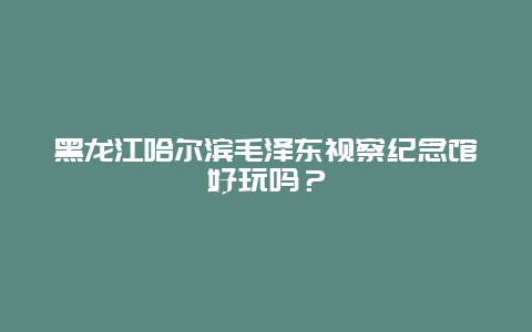 黑龙江哈尔滨毛泽东视察纪念馆好玩吗？