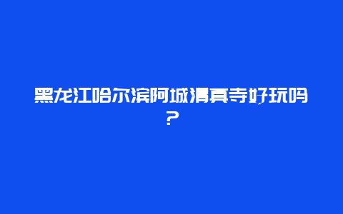 黑龙江哈尔滨阿城清真寺好玩吗？