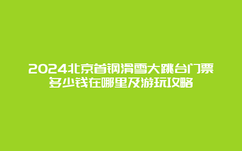 2024北京首钢滑雪大跳台门票多少钱在哪里及游玩攻略