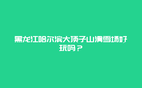 黑龙江哈尔滨大顶子山滑雪场好玩吗？