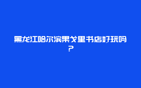 黑龙江哈尔滨果戈里书店好玩吗？