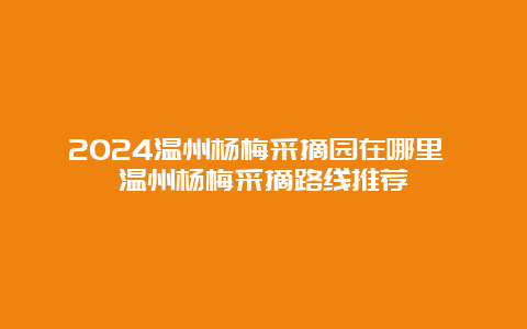 2024温州杨梅采摘园在哪里 温州杨梅采摘路线推荐