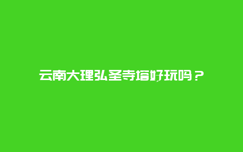 云南大理弘圣寺塔好玩吗？