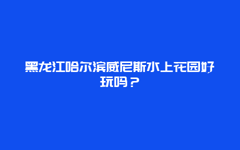 黑龙江哈尔滨威尼斯水上花园好玩吗？