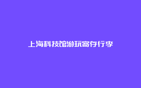 上海科技馆游玩寄存行李