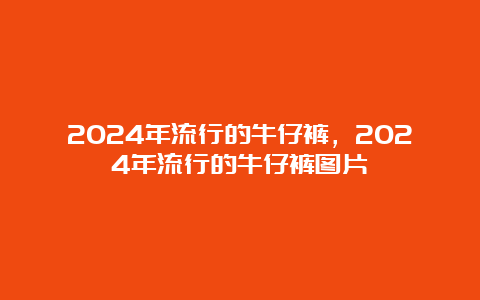 2024年流行的牛仔裤，2024年流行的牛仔裤图片