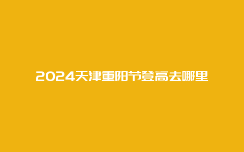 2024天津重阳节登高去哪里