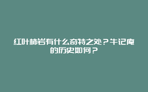 红叶柿岩有什么奇特之处？牛记庵的历史如何？