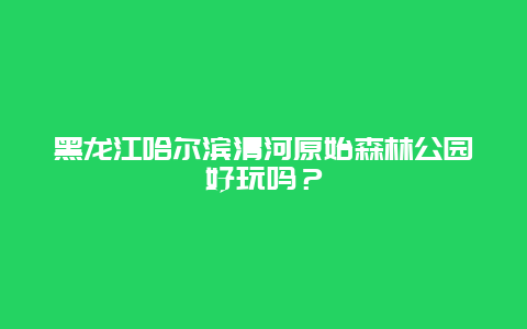 黑龙江哈尔滨清河原始森林公园好玩吗？