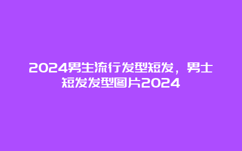 2024男生流行发型短发，男士短发发型图片2024