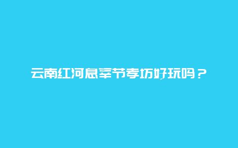 云南红河息宰节孝坊好玩吗？