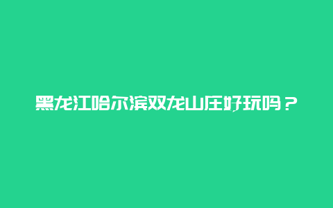 黑龙江哈尔滨双龙山庄好玩吗？