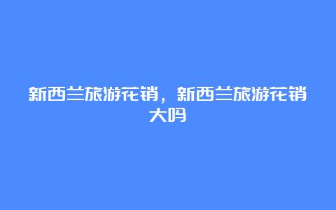 新西兰旅游花销，新西兰旅游花销大吗