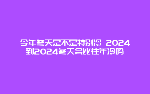 今年冬天是不是特别冷 2024到2024冬天会比往年冷吗