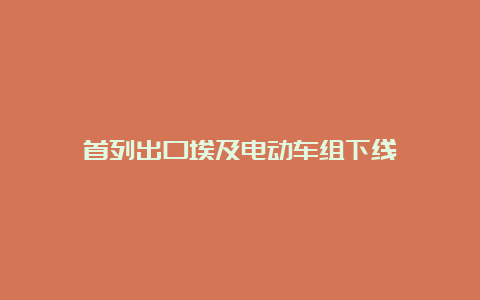 首列出口埃及电动车组下线