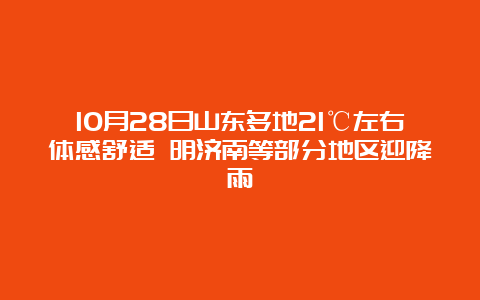 10月28日山东多地21℃左右体感舒适 明济南等部分地区迎降雨