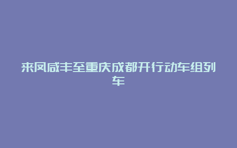 来凤咸丰至重庆成都开行动车组列车