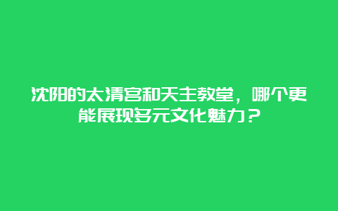 沈阳的太清宫和天主教堂，哪个更能展现多元文化魅力？