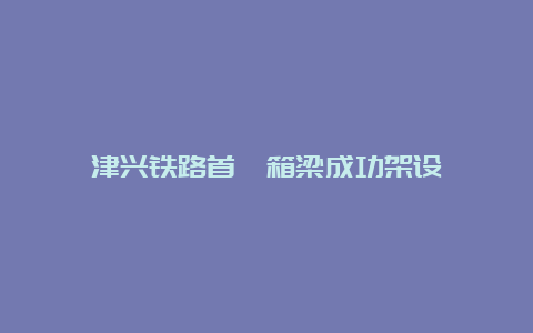 津兴铁路首榀箱梁成功架设