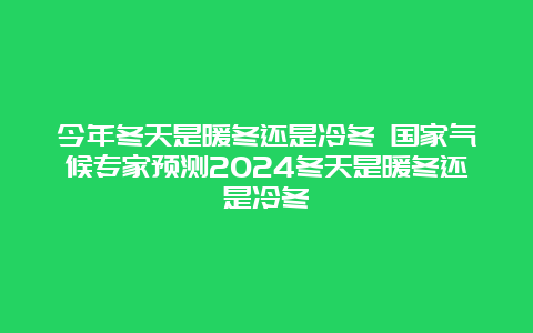 今年冬天是暖冬还是冷冬 国家气候专家预测2024冬天是暖冬还是冷冬