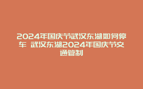 2024年国庆节武汉东湖如何停车 武汉东湖2024年国庆节交通管制