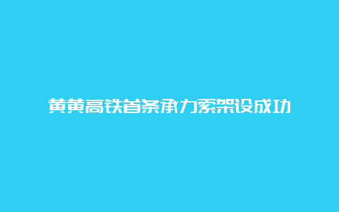 黄黄高铁首条承力索架设成功