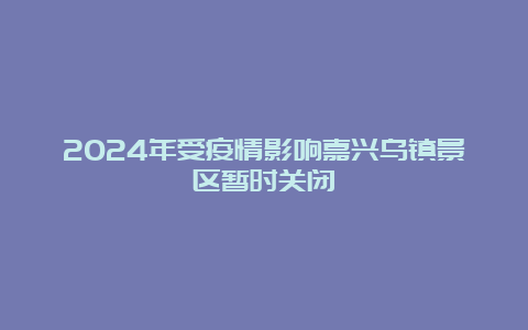 2024年受疫情影响嘉兴乌镇景区暂时关闭