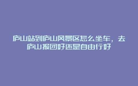 庐山站到庐山风景区怎么坐车，去庐山报团好还是自由行好