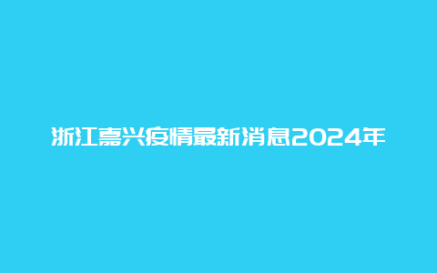 浙江嘉兴疫情最新消息2024年