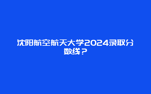 沈阳航空航天大学2024录取分数线？