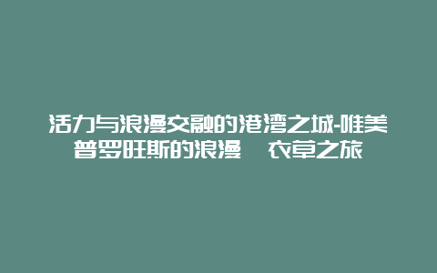 活力与浪漫交融的港湾之城-唯美普罗旺斯的浪漫薰衣草之旅