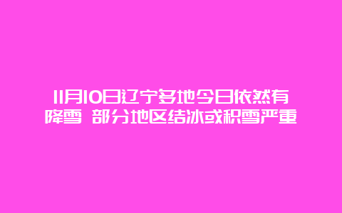 11月10日辽宁多地今日依然有降雪 部分地区结冰或积雪严重