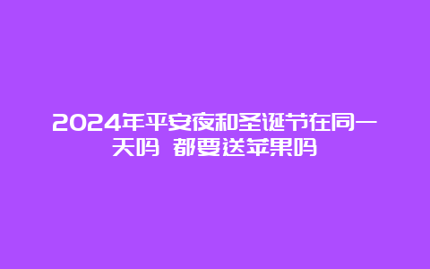 2024年平安夜和圣诞节在同一天吗 都要送苹果吗