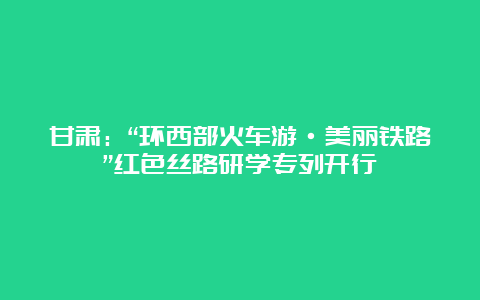 甘肃：“环西部火车游·美丽铁路”红色丝路研学专列开行