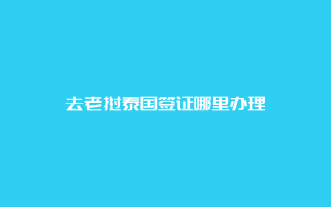 去老挝泰国签证哪里办理