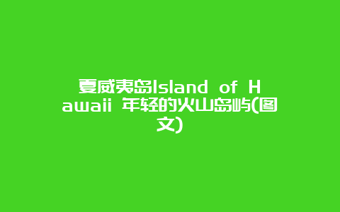 夏威夷岛Island of Hawaii 年轻的火山岛屿(图文)