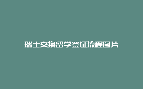 瑞士交换留学签证流程图片