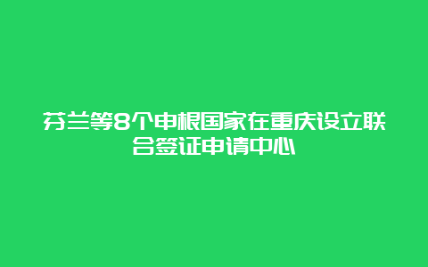 芬兰等8个申根国家在重庆设立联合签证申请中心