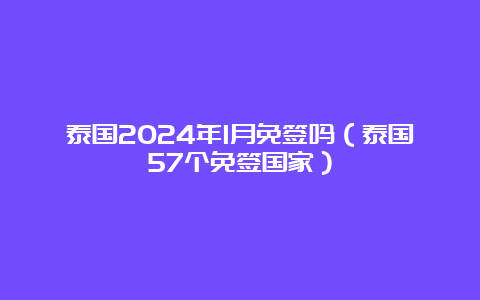 泰国2024年1月免签吗（泰国57个免签国家）