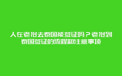 人在老挝去泰国能签证吗？老挝到泰国签证的流程和注意事项