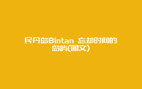 民丹岛Bintan 忘却时间的岛屿(图文)