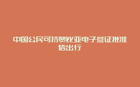 中国公民可持赞比亚电子签证批准信出行