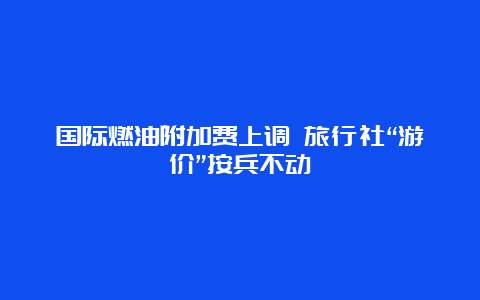 国际燃油附加费上调 旅行社“游价”按兵不动