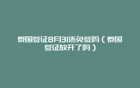 泰国签证8月31还免签吗（泰国签证放开了吗）