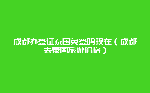 成都办签证泰国免签吗现在（成都去泰国旅游价格）