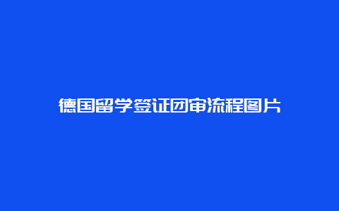 德国留学签证团审流程图片