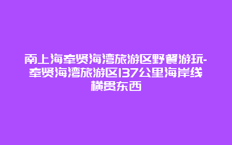 南上海奉贤海湾旅游区野餐游玩-奉贤海湾旅游区137公里海岸线横贯东西