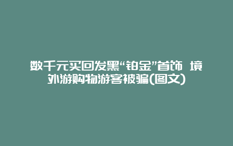 数千元买回发黑“铂金”首饰 境外游购物游客被骗(图文)