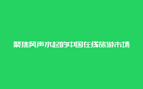 聚焦风声水起的中国在线旅游市场