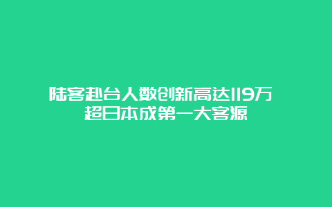 陆客赴台人数创新高达119万 超日本成第一大客源